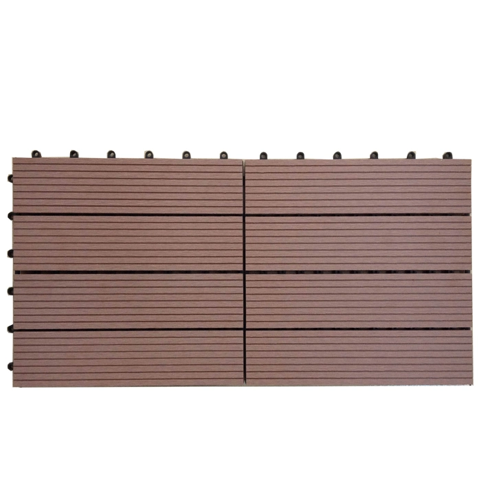 Easy Installation Anti-Fade Waterproof Anti Scratch Wood Plastic Composite Outdoor Interlocking WPC Decking Tile Terrace Decking Tiles