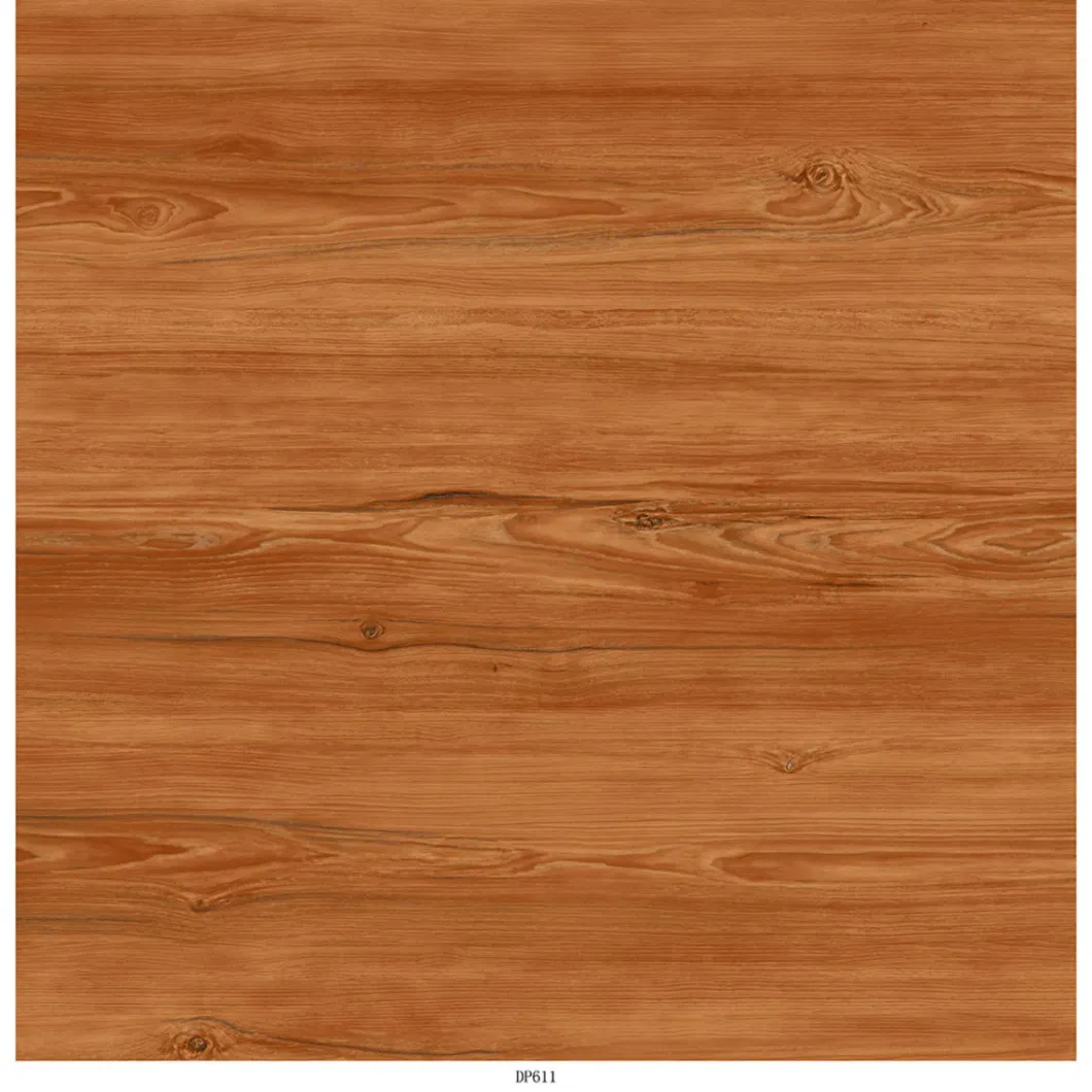 3D Injection Wood Grain Polished Floor Tile Design Patterns Tan Light Brown Dark Gray