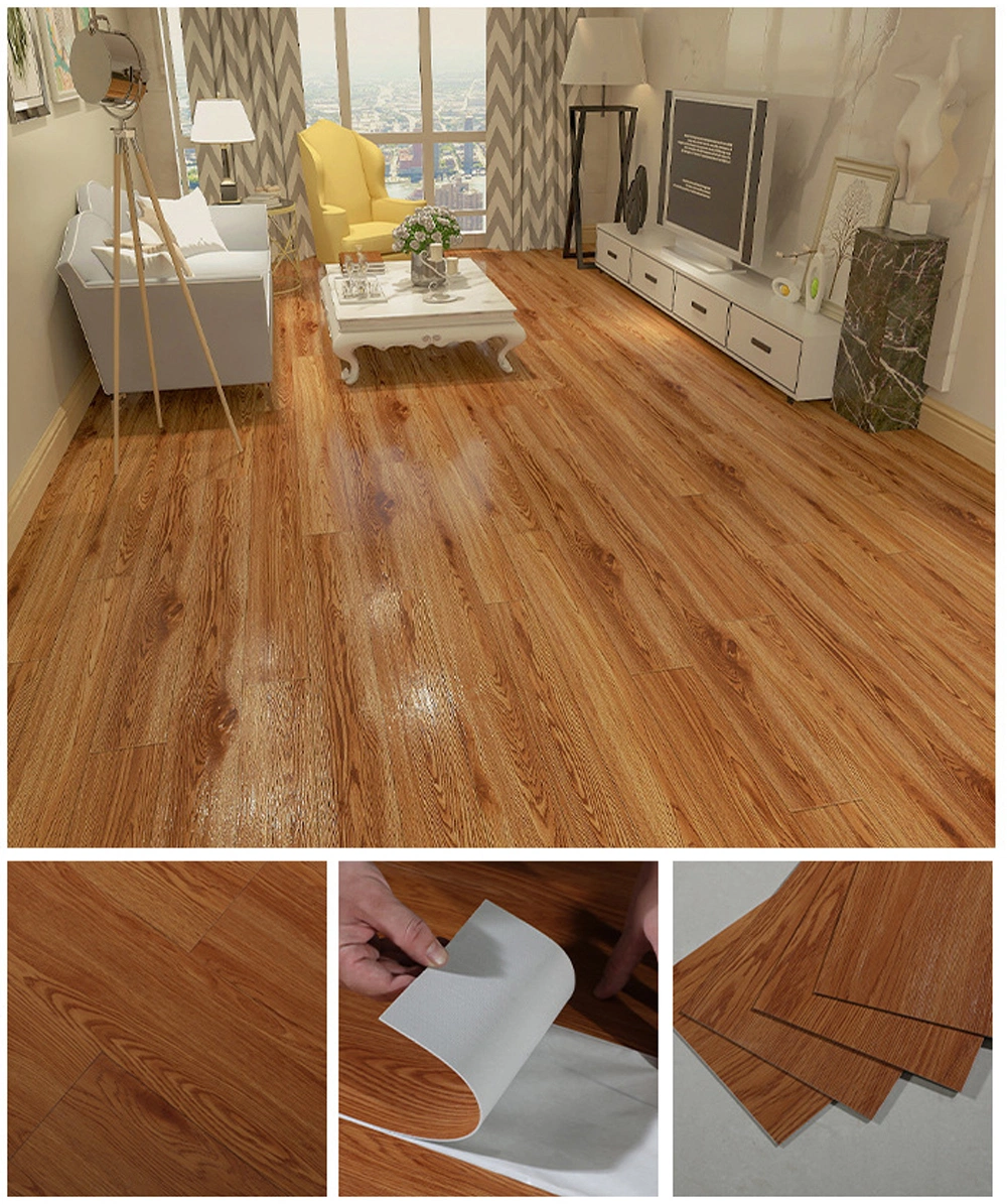 Luxury Gray Dry Back Tile Wood Lvt Glue Down Vinyl Plank Flooring