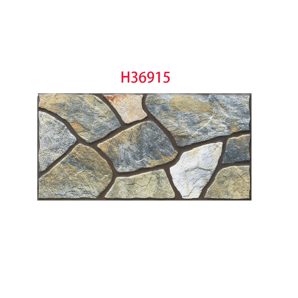 Living Room Building Materia Porcelain Full Body Outdoors Imitate Stone Wall Tiles