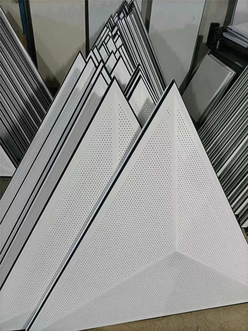 1200X1200X1200 Decorative 3D Perforated Acoustic Aluminum Triangle Ceiling Tile