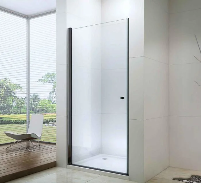 Ultimate Simplicity Shower Doors 80*200cm, 6mm Thick Safety Toughened Glass with Perfect Functionality, Matte Black Finished Frame