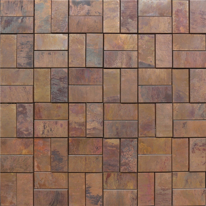 Bronze Style Antique Copper Mosaic Tile Metal Art Mosaic Wall Tiles for Backsplash