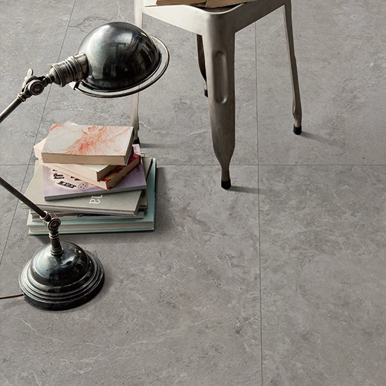 Light Grey Rustic Matte Ceramic Tile Non Slippery Commercial Restaurant Floor Tiles