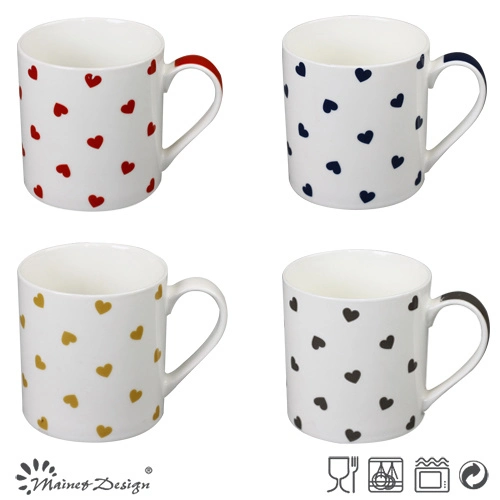 Fashionable Beautiful New Deisng Hearts Design New Bone China Mug