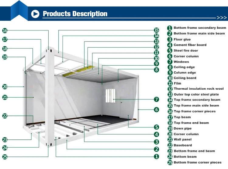 Steel Structure Furniture Prefab Container Apartment Bedroom Dining Organza Hotel