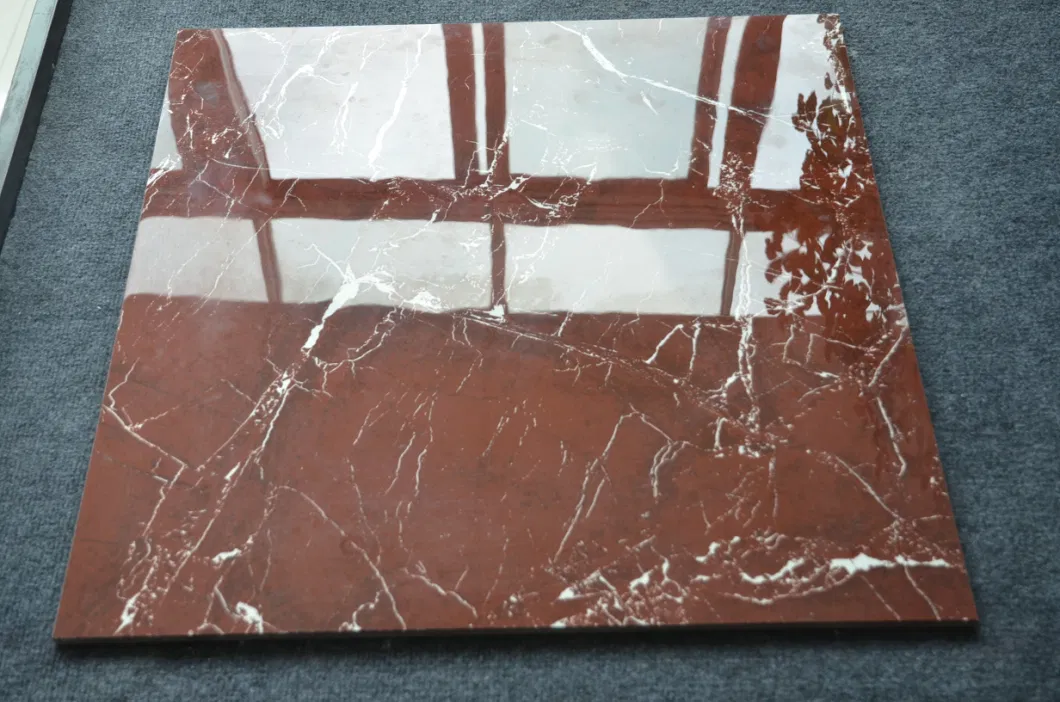 Shopping Mall Floor Glazed Polished 24X24 Red Ceramic Tile