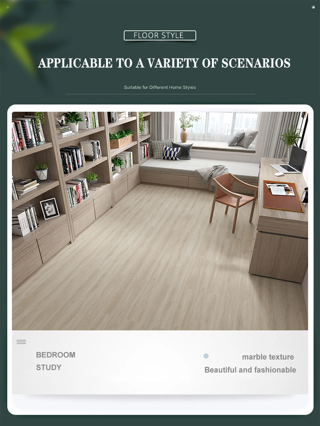 High Performance Self Adhesive PVC Ceramic Tile Vinyl Flooring Waterproof Adhesive Lvt Vinyl Floor