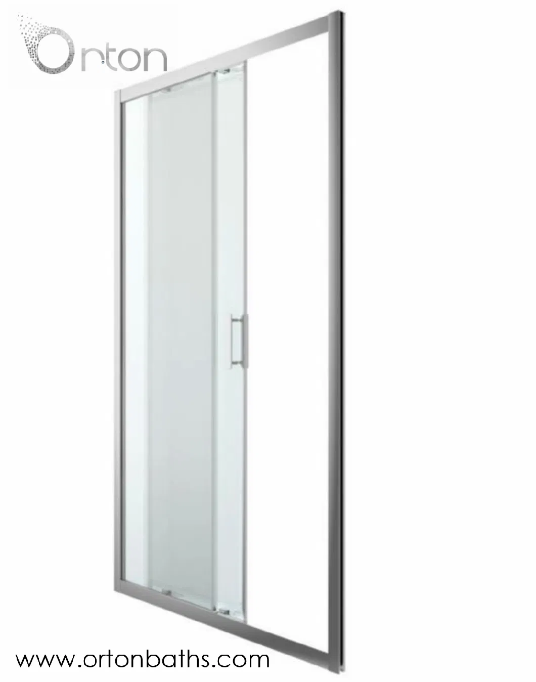 Chrome Profile Sliding Shower Door 1000mm Black Shower Door