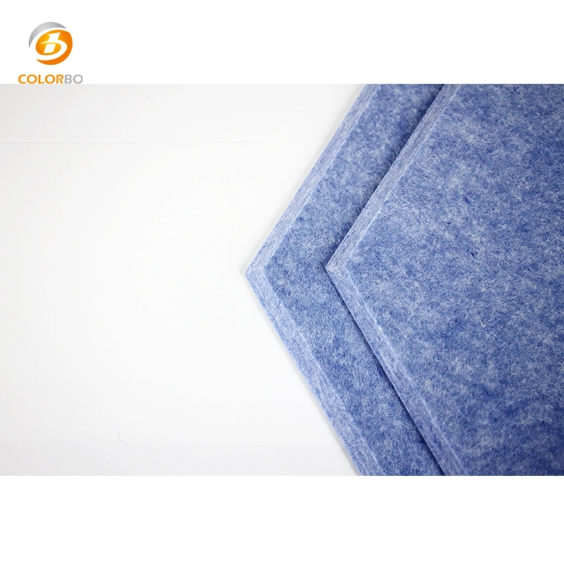 ISO14001 VOC Tested PET Polyester Fiber Felt Acoustic Art Decoration Wall Tiles