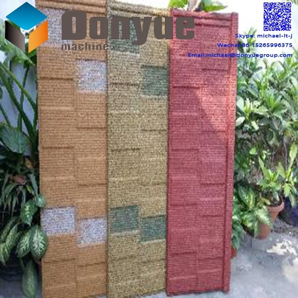 Colored Stone Metal Tiles Used in Housing Roof Tile Catalog