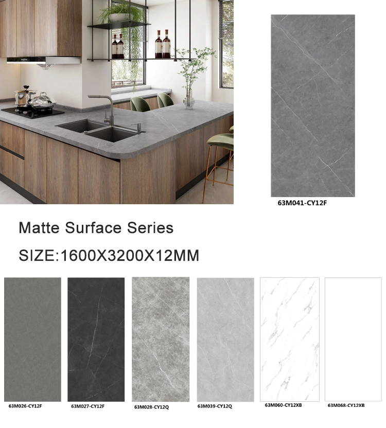 Kitchen Countertops Large Format Porcelain Slab Tile Stoneware Sintered Stone