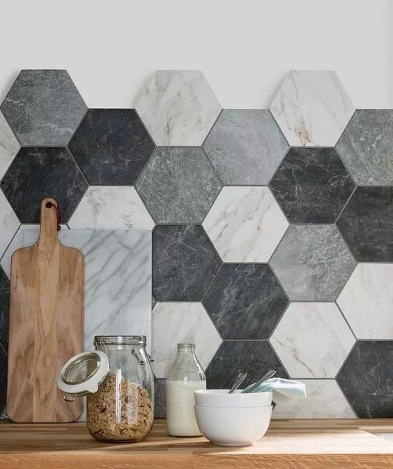 Vintage 20*23mm Honeycomb Hexagonal Ceramic Mosaic Tile for Decoration