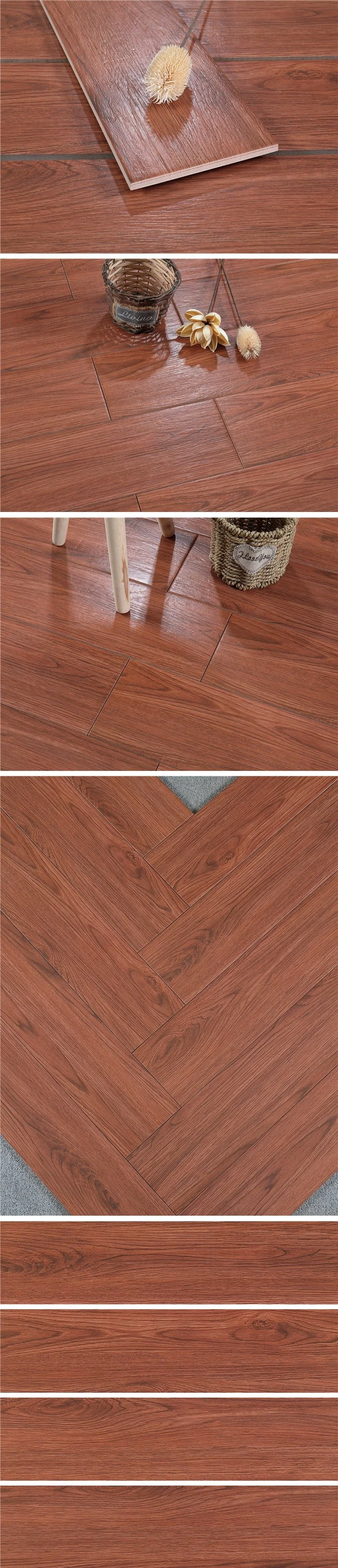 150X600mm Brown Color Nature Style Hardwood Floor Tile Bathroom