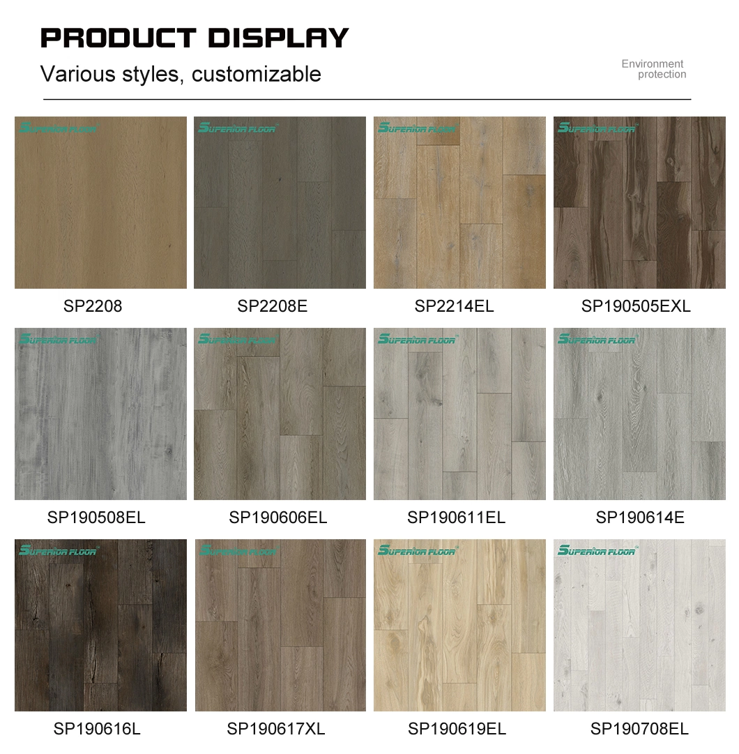 Eco Materials, Eco-Friendly Spc Vinyl Plank Tile for Terrace Boards, Commercial Use