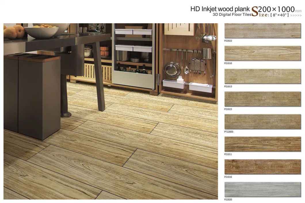 200*1000 Ceramic Wood Flooring Bathroom Tile for Home Decoration