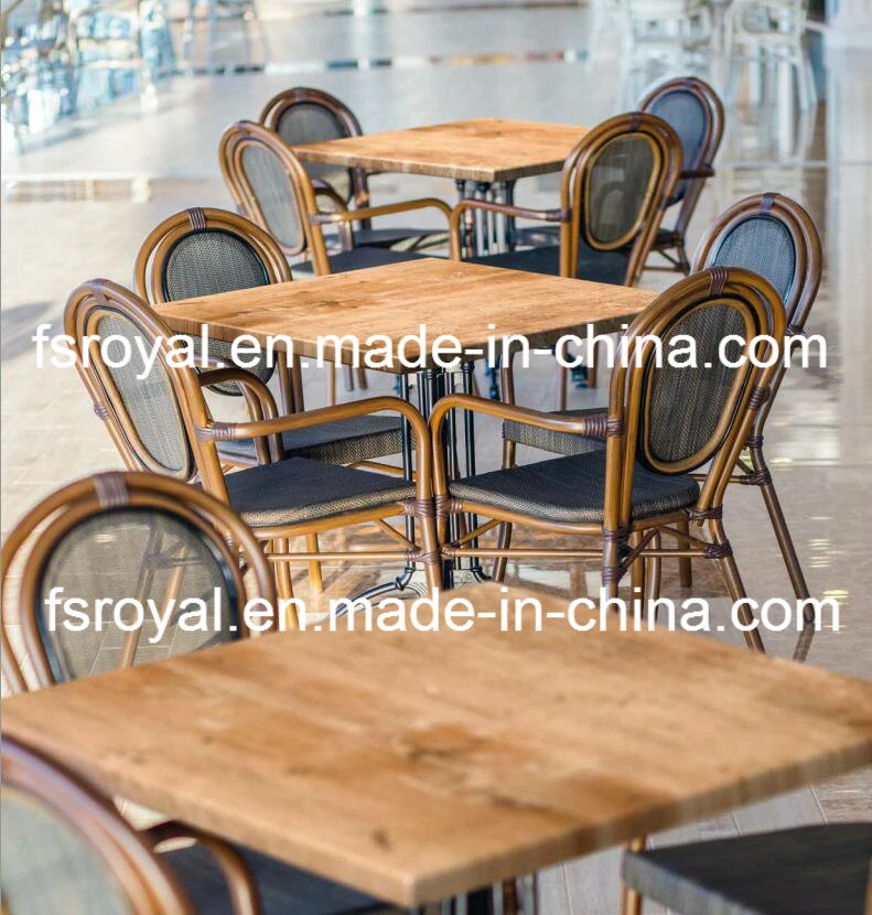 Wholesale Restaurant Canteen Furniture Outdoor Dining Table Marble Look Table Top