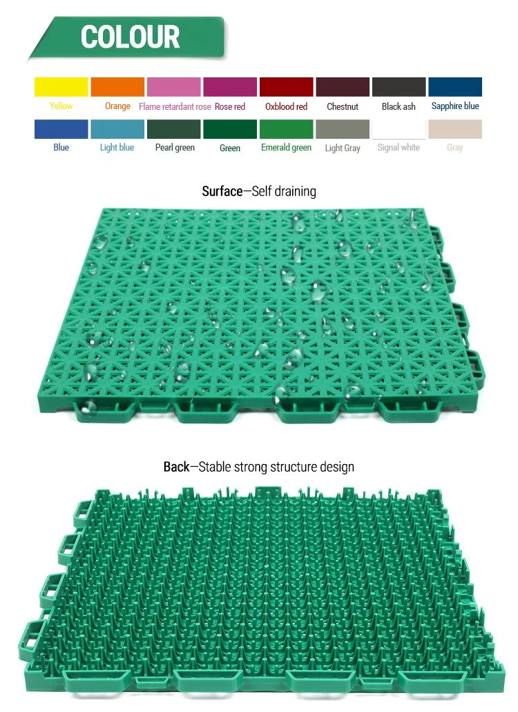 Used Outdoor Volleyball Sport Court Interlocking Hard Plastic Floor Covering