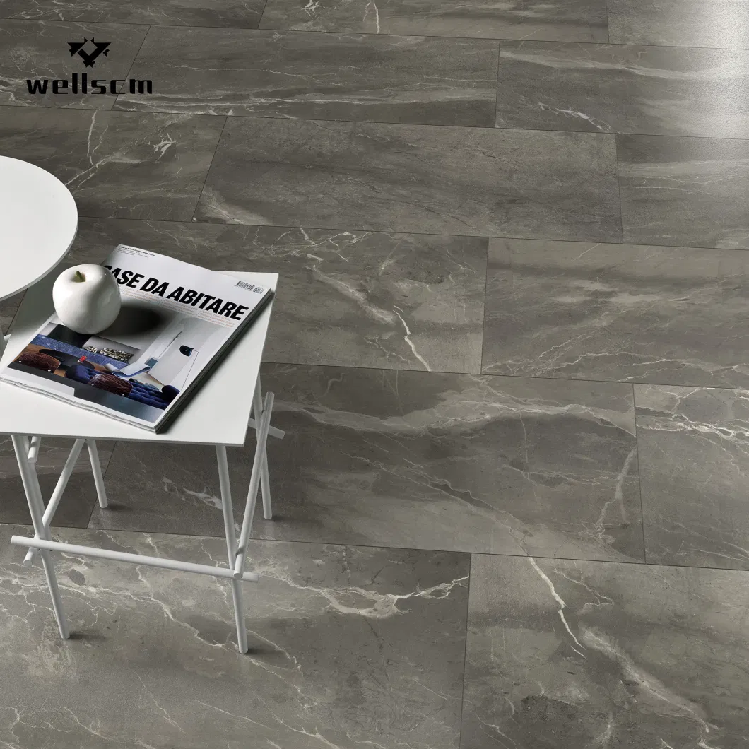 Unglazed Non Slip Commercial Kitchen Floor Tile with Wave Pattern Sandstone Design