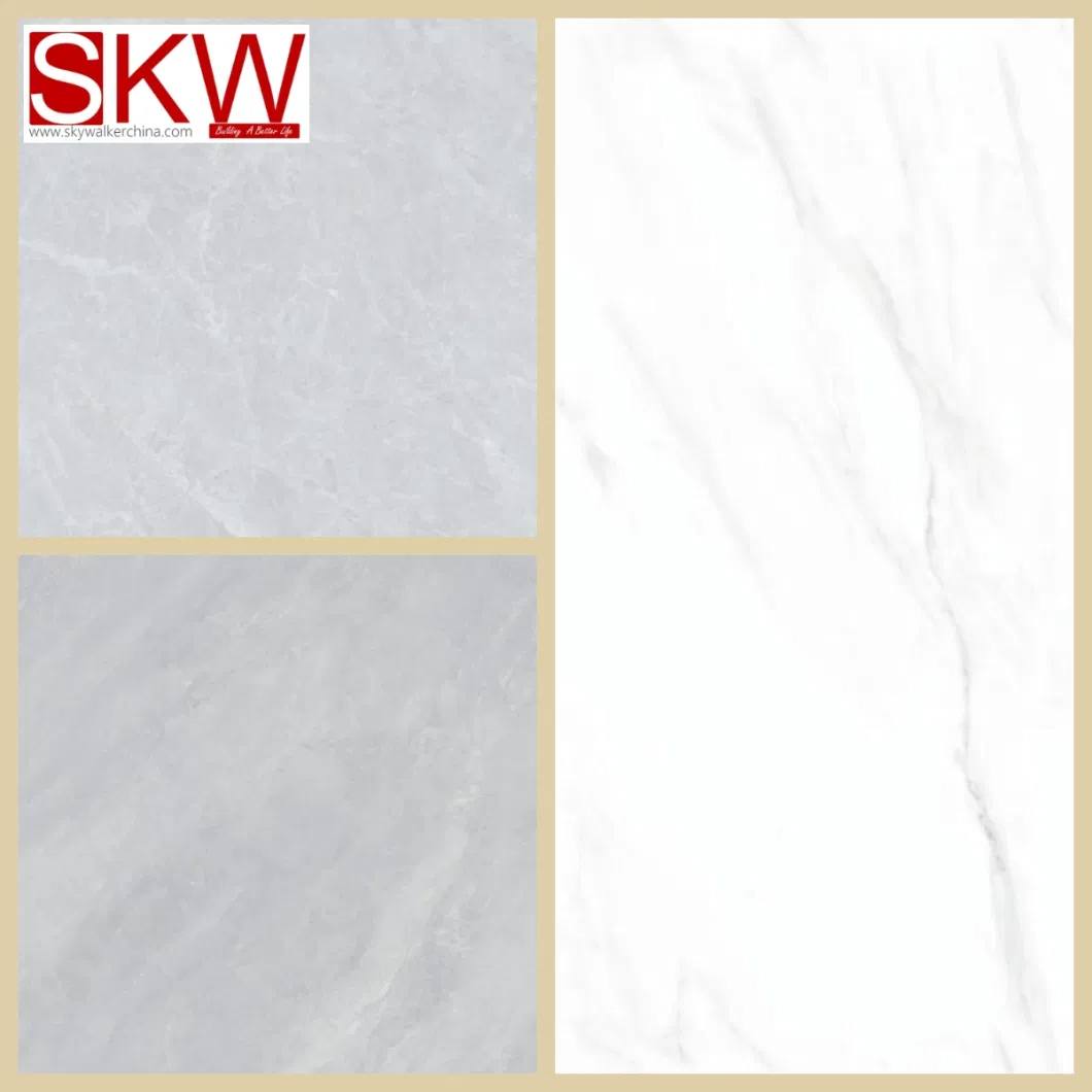 Competitive 400X800mm Manufacturer Soft Light Gloss Marble Stoneware Porcelain Tile