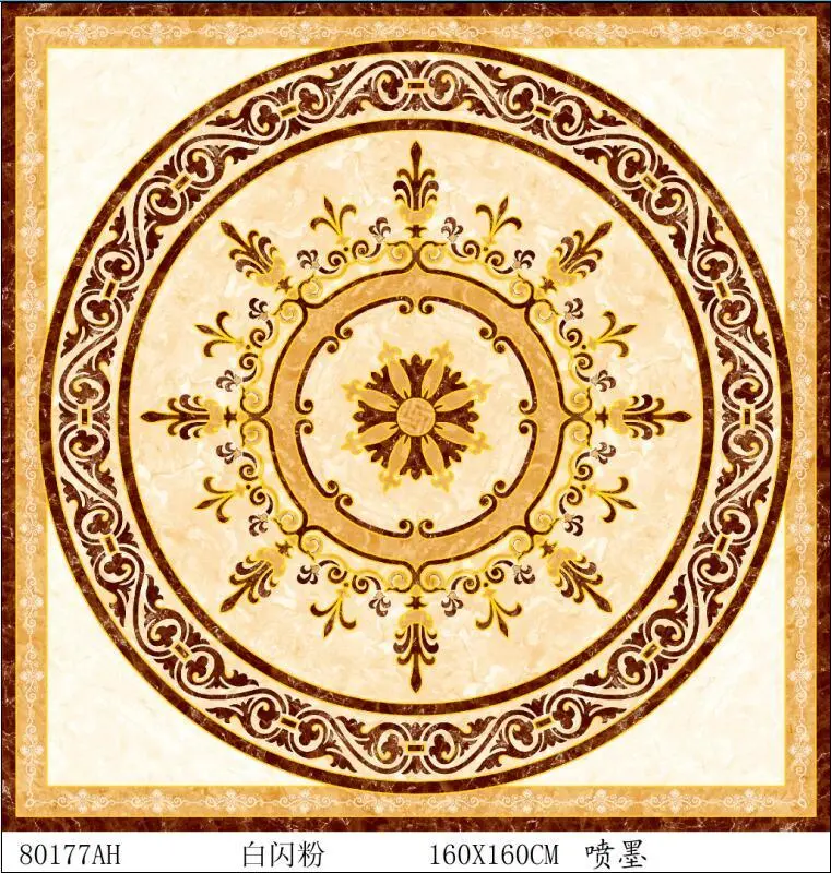 Wall and Floor Ceramic 1200*1200mm Golden Porcelain Tile Gold-Plated New Arrival Carpet Tile 600*600mm*4PCS in Dubai Project Hot Selling Bathroom Floor Tile