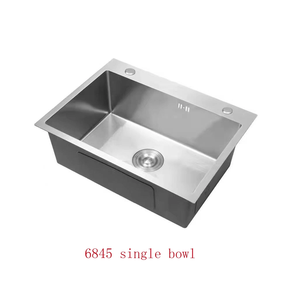 SUS304 Stainless Steel Kitchen Sink with Faucet Handmade Undermount Kitchen Sinks