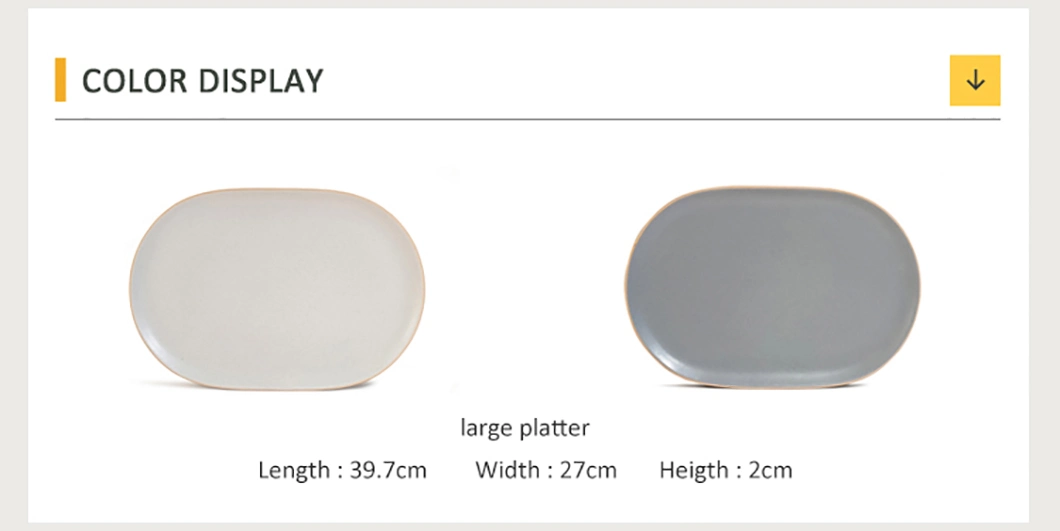 Nordic Western Plate Ceramic Steak Plates Ceramic Cutlery Plate Set