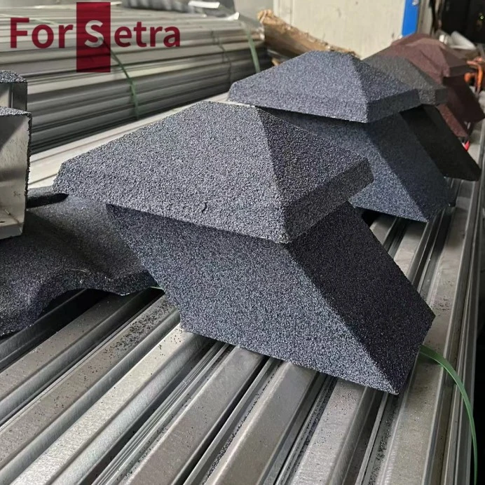 Acid-Resistant Color Coated Blue Stone Coated Metal Roof Tile