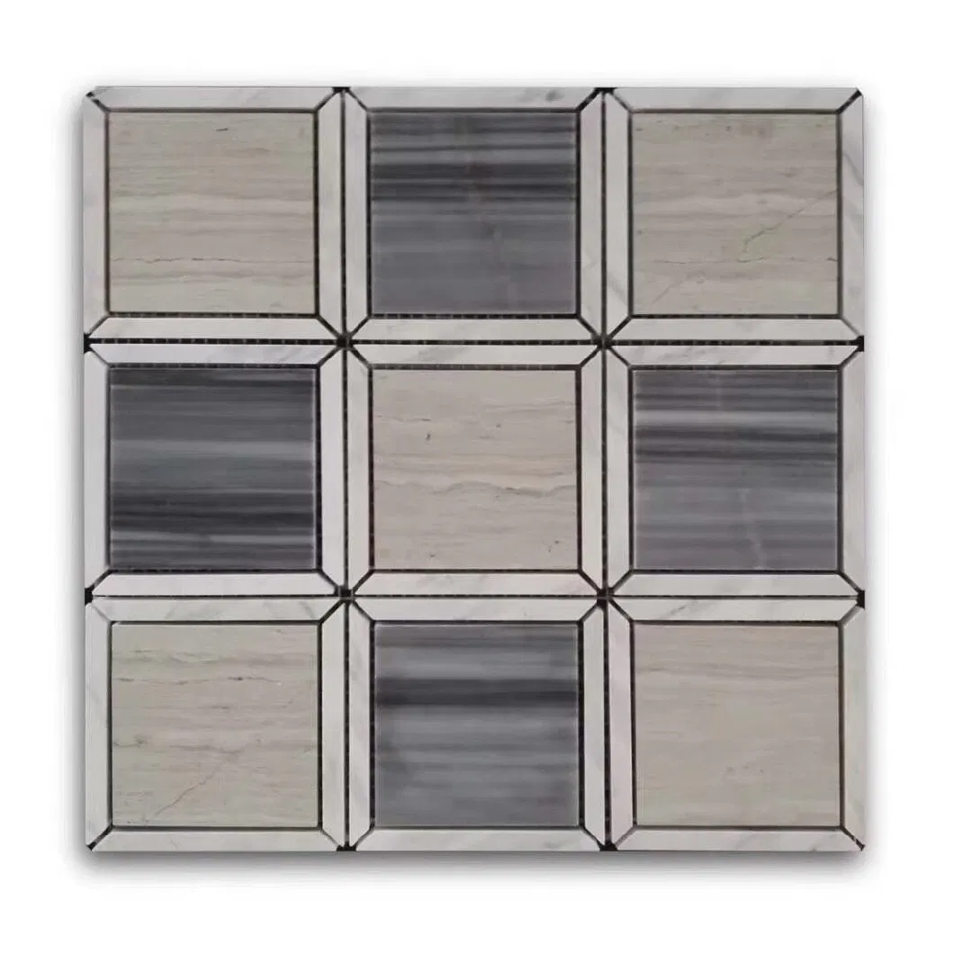 Popular Natural Stone Marble Mosaic Tiles for Bathroom Floor Decoration Tile Design