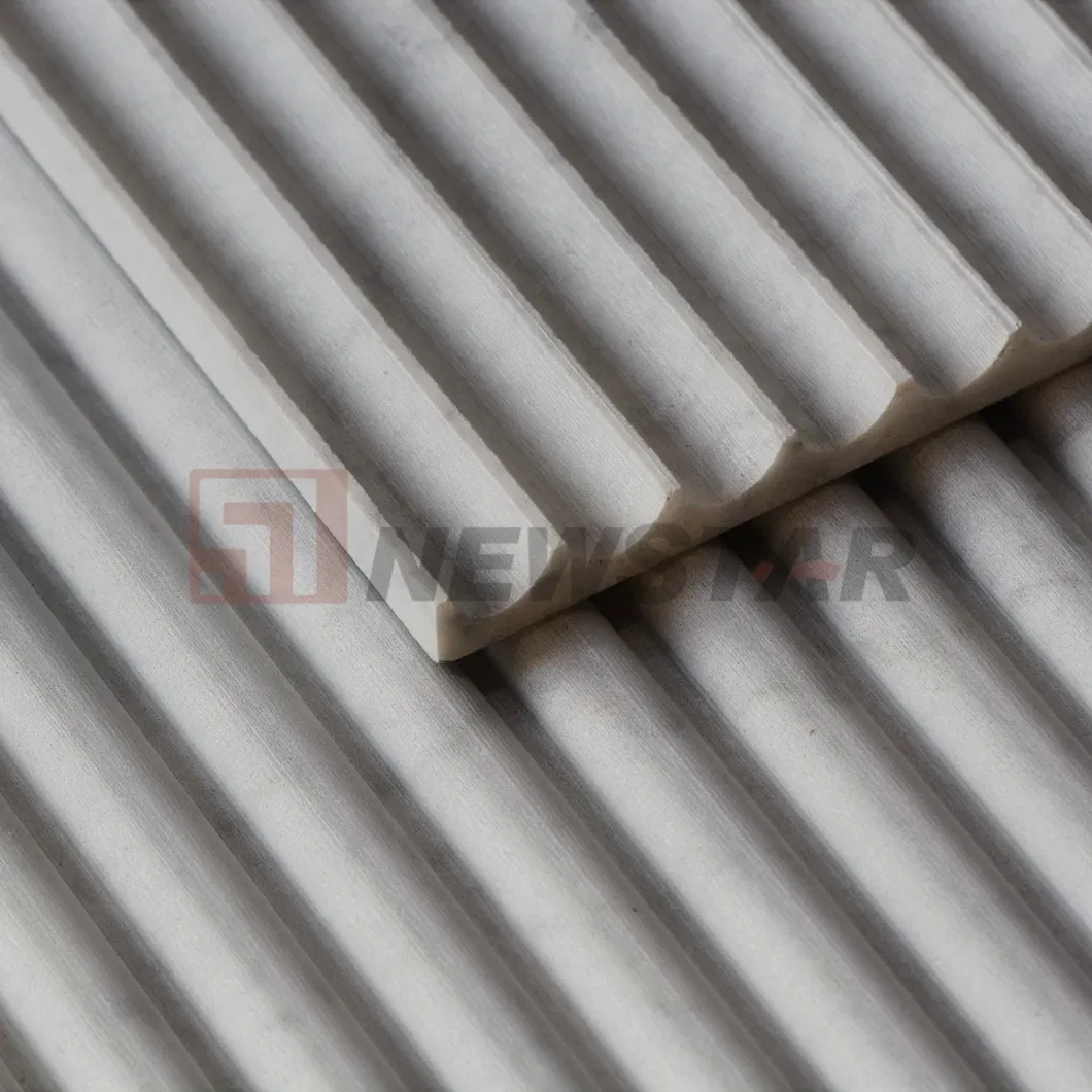 Newstar Custom Marble Concave Tiles 3D Natural Stone Flute Marble Tiles for Wall Applications