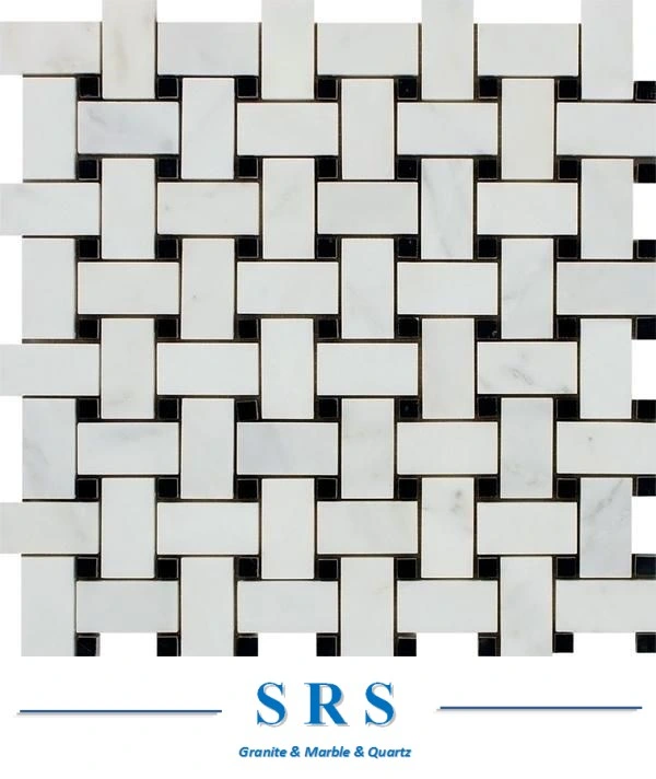 Natural Stone White Marble Shower Floor Hexagon Tile Mosaic