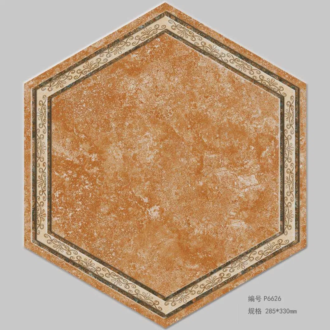 Art Ceramic Hexagonal Tiles for Bathroom Floor and Wall