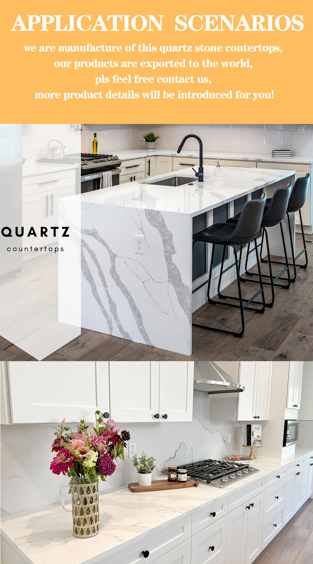 Stone Artificial Quartz Countertop Material Artificial Stone Slabs and Kitchen Sink