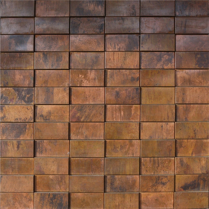 Bronze Style Antique Copper Mosaic Tile Metal Art Mosaic Wall Tiles for Backsplash