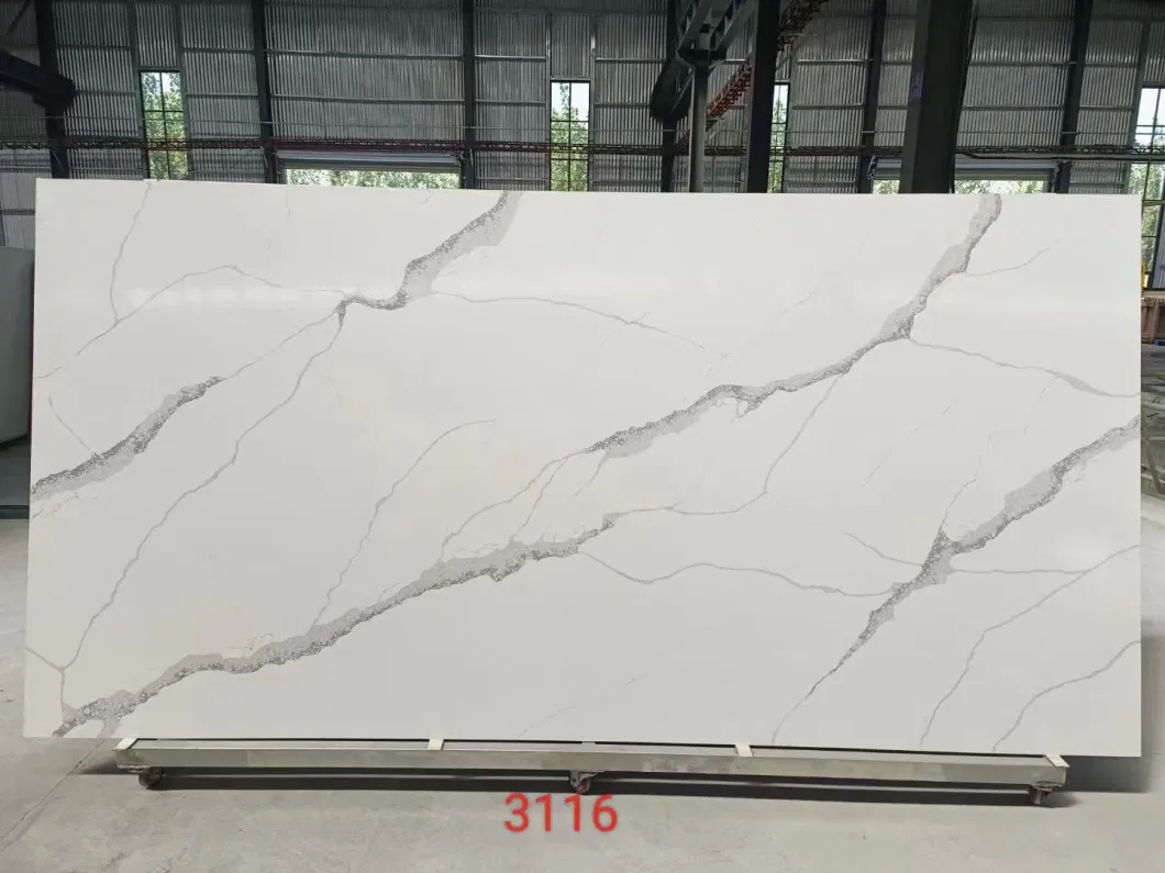 Linyi Yangtu Synthetic Engineered Artificial Marble Stone White Series Wall Panel/Flooring Tiles/Kitchen Top