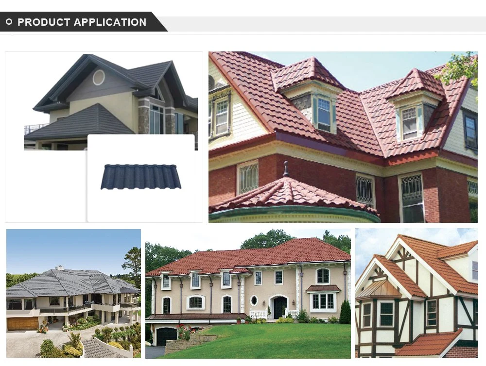 Bond Stone Color Coated Roof Metal Tiles Sheet Wall Panel Building Material Al-Zinc Electroplated Steel Roofing Tile