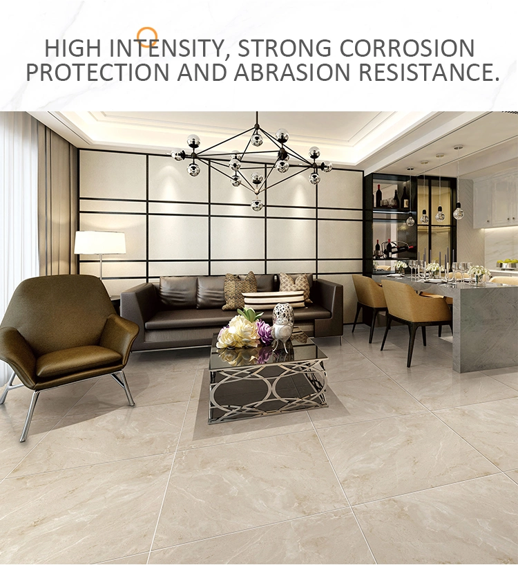 Foshan High Quality 60X60 Pure White Shiny Surface Porcelain Marble Floor and Wall Tile Jrm00b