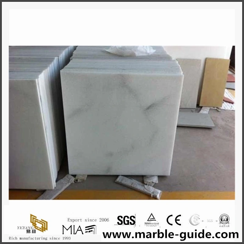 China Crystal White Marble Floor Tiles for Bathroom/Kitchen/Home/Commercial/Hotel Floor Tiles