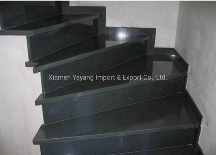 Absolute Black Granite Tiles for Steps/Stairs/Staircase Flooring/Wall Granite Tile Factory Price