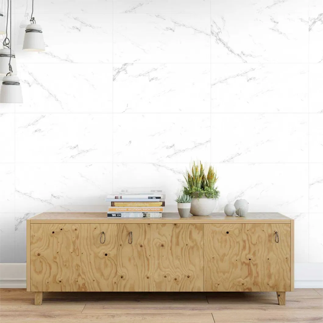 China Glossy White Glazed Marble Price 600X600mm Porcelain Polished Ceramic Floor Tiles 60X60 Impression Marble Ceramic Tiles