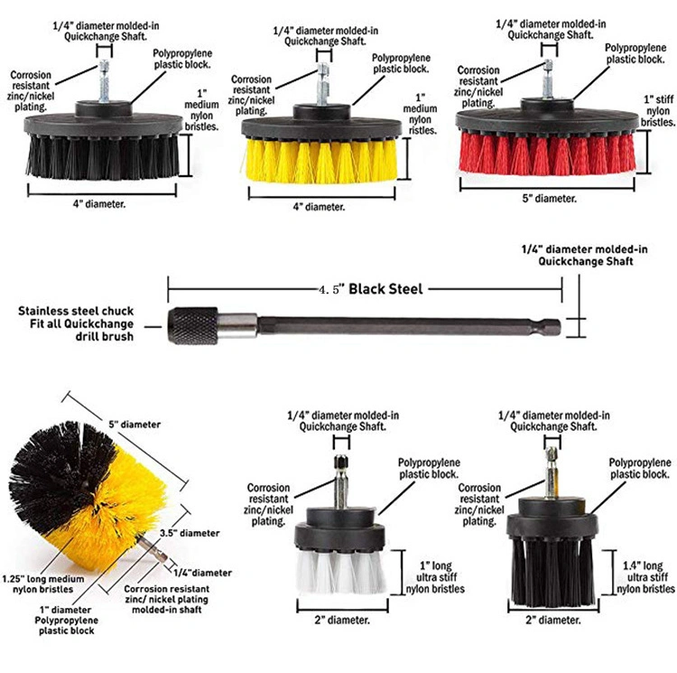 Electric Drill Brush Disc Polishing Brush Set