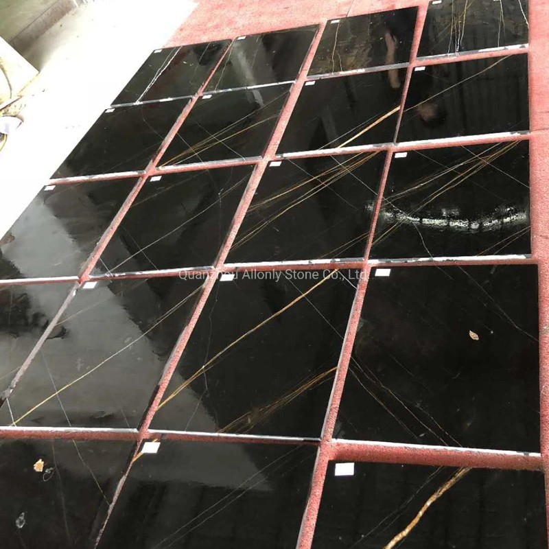 Wholesale Black Marble with Gold Vein Marble Stone Slab Price