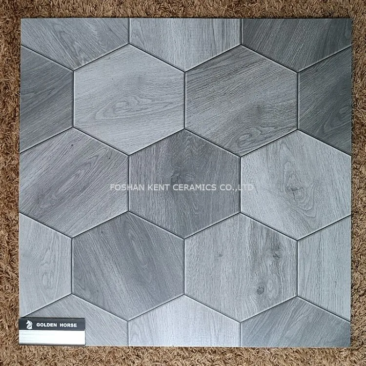 Gray Color Hexagon Pattern Industrial Modern Design Rustic Tiles
