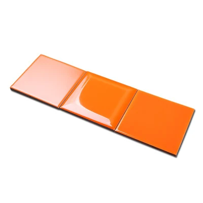 Ресторан высокого класса стены декоративные керамические плитки оранжевого цвета 4*4 дюйма на 10*10см