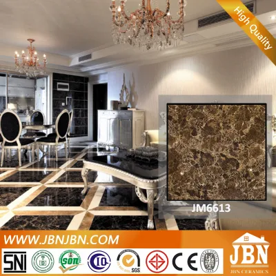 Классический стиль Отель плитки Темный Эмперадо Высокий Половированный фарфоровый пол Плитка (JM6613)