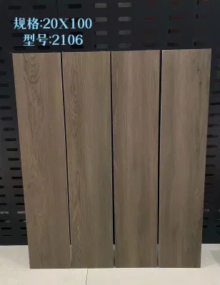 Лучшее качество Последний дизайн Остекленная фарфоровая деревянная планка плитка 200 X 1000 мм для стен и полов