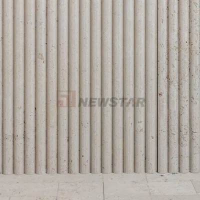  Пользовательские Newstar мраморными плитками подбарабанья 3D природного камня флейты мраморные плитки на стене приложений