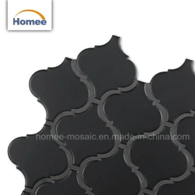 Мода декоративные черный матовый Арабеска Мозаичное оформление светильника форма керамическая плитка