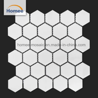 Фарфор Backsplash плитки кухня мозаика белый керамической мозаикой с шестигранной головкой