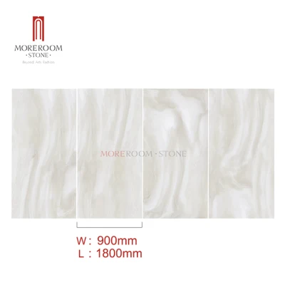  900X1800 большого формата слоя из белого мрамора камня миниатюры из фарфора